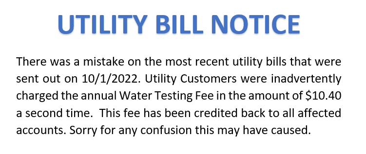 Utility Bill Notice